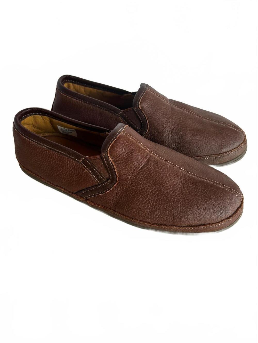 LL Bean Elkhide Leather Scuff Slip On Slippers Men 12 NWOT